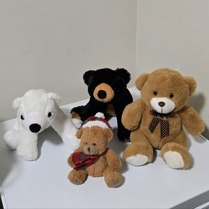 Set of Plush Teddy Bears